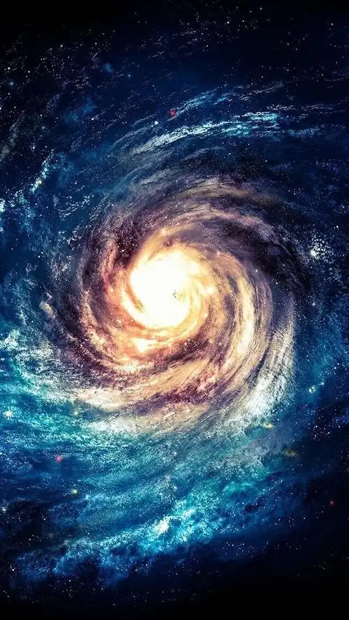 旋流银河图,风景-手机壁纸