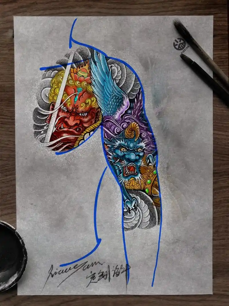 招财貔貅不动明王半甲定制设计.