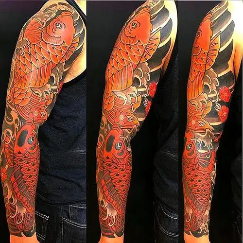 日式老传统纹身 刺青中的老范老炮风格 刺功扎实颜色饱和