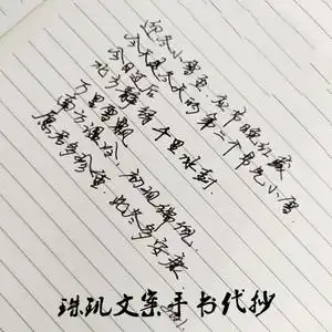 珠玑文案】第二章代写手书抄书手写代笔写作硬笔书写定制