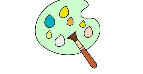 简单彩色调色板简笔画图片大全颜色调色板简笔画怎么画