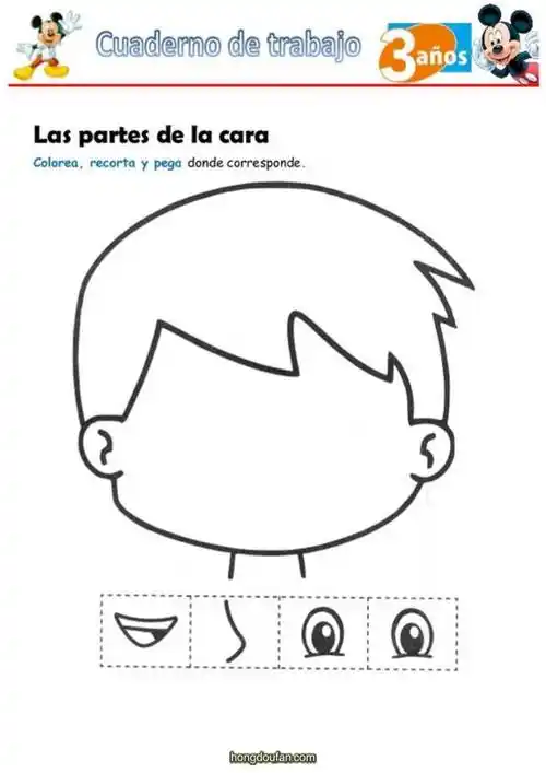 认识五官可打印图片素材下载!-红豆饭小学生简笔画大全