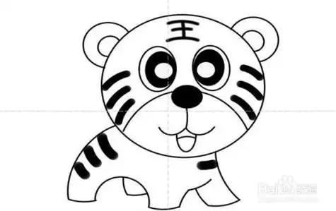 小 strong>老虎 /strong>可爱简笔画小老虎可爱简笔画幼儿彩