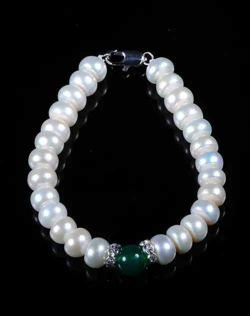 珍珠玛瑙手链(绿)