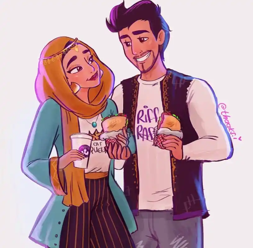 迪士尼公主与王子,化身现实小情侣!乐佩穿着人字拖,真接地气