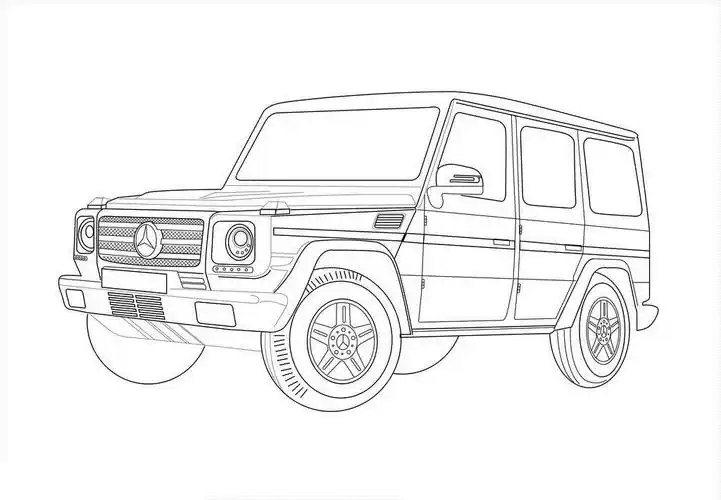 交通工具简笔画 越野车简笔画图片