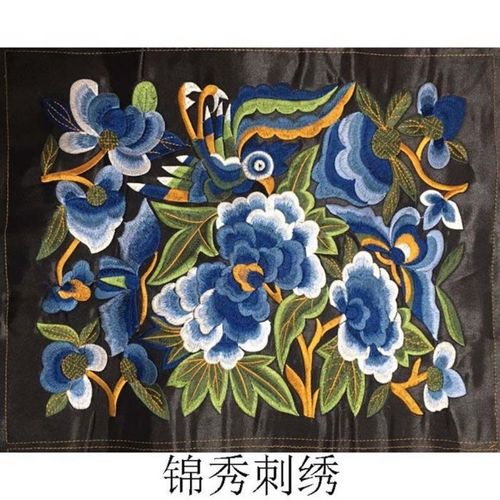 复古民族机绣特色绣片 苗族工艺品仿古刺绣 机绣绣片