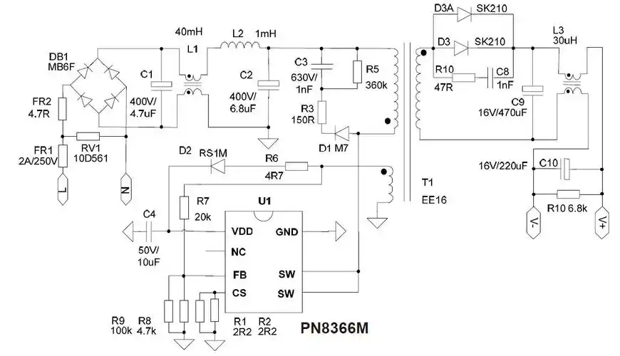 pn8366m低功耗小功率电源适配器ic