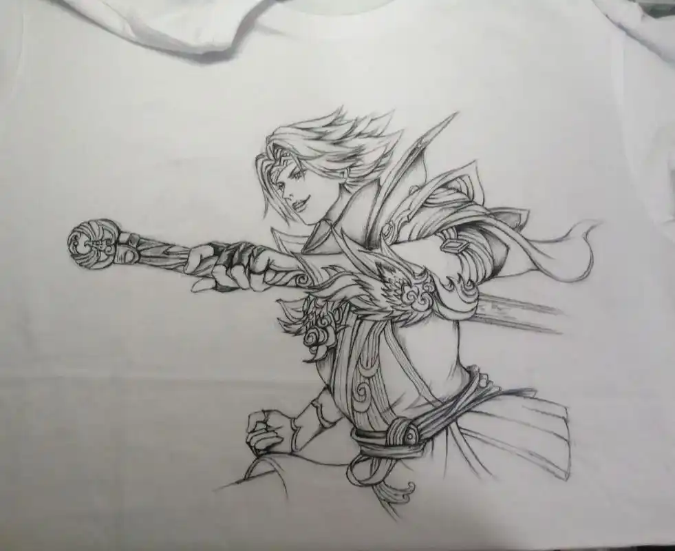 王者荣耀手绘 曜 云鹰飞将 没玩过这个英雄,看着帅帅滴