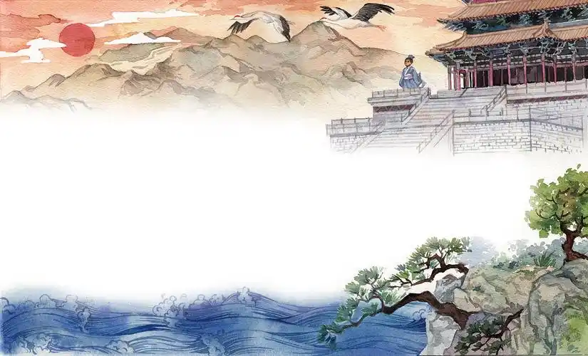 读古诗学作文水彩插画配图二