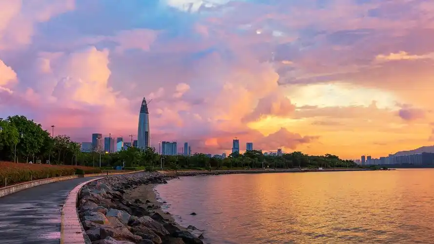 深圳湾风景摄影图片高清宽屏桌面壁纸