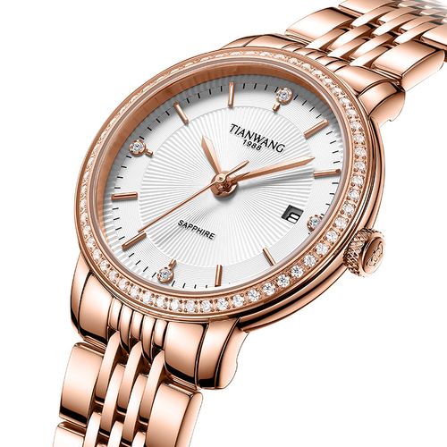 商场同款专柜直发天王表女时尚大气钢带石英国产腕表