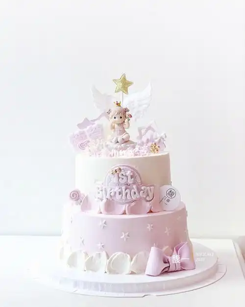 女宝宝周岁甜品台蛋糕女孩女宝宝蛋糕