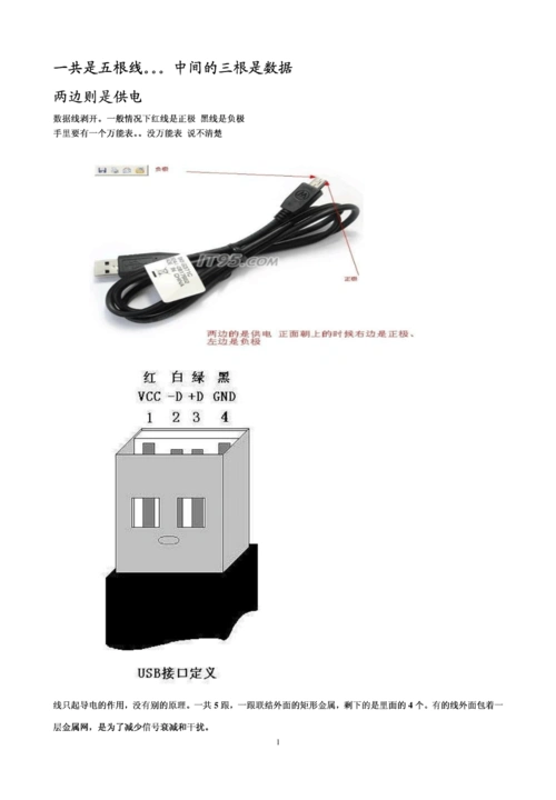 万能手机数据线接线图