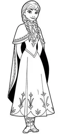 安娜简笔画,冰雪奇缘安娜简笔画