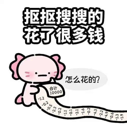 当代年轻人扣扣搜搜的花了很多钱