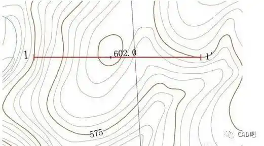 cad如何手动绘制地形图剖面