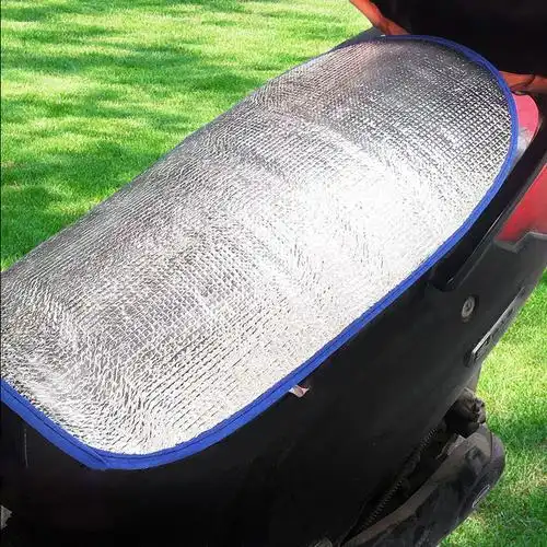 防晒垫电动车防晒反光坐垫 铝膜防晒垫子 摩托车防晒垫坐垫套