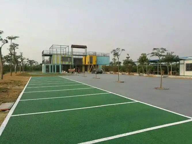 园林景观彩色道路,市政景观彩色道路等热拌和冷铺防滑彩色沥青施工工