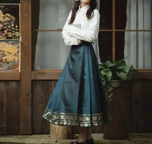 原创马面裙的万能搭配方式搭衬衣搭短袖搭开衫混搭美的移不开眼