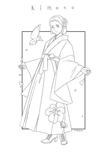 和服少女|插画|其他插画|丶彗星 - 原创作品 - 站酷 (zcool)