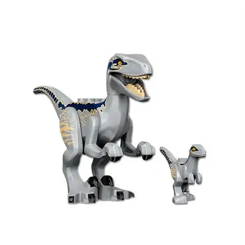 乐高lego新款捕捉迅猛龙布鲁和贝塔侏罗纪世界系列公园卡车玩具套装