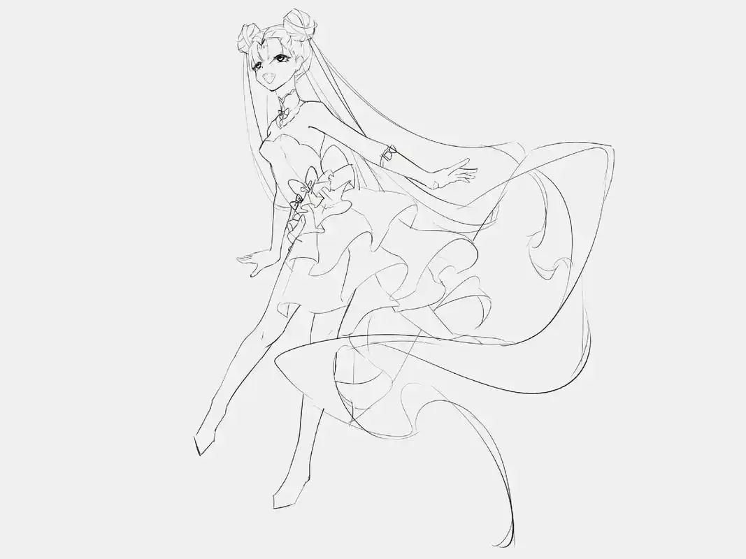 美少女战士 #二次元 #板绘 #画画 #线稿 - 抖音