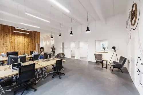 简单办公室室内外装修效果图大全-城起装修效果图