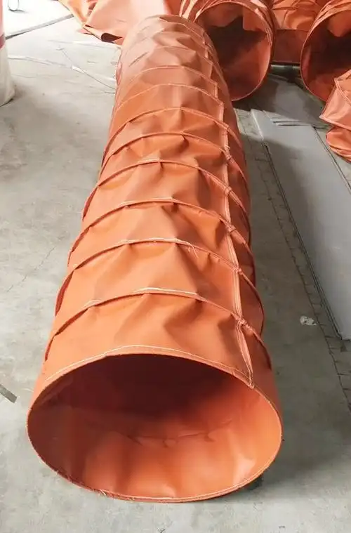 通风软管硅玻钛金软接头消防风机软连接防火耐高温帆布软连接伸缩
