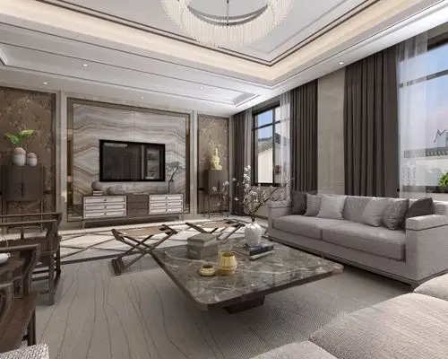 200平方中式乡村二层别墅装修效果图