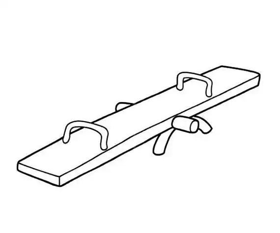 幼儿园小朋友跷跷板简笔画