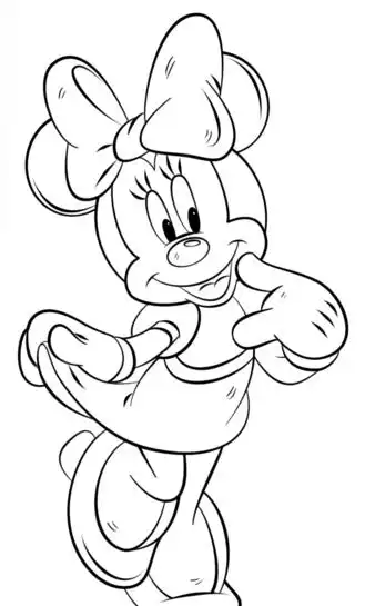 如何画米妮老鼠_简笔画教程_简笔画大全