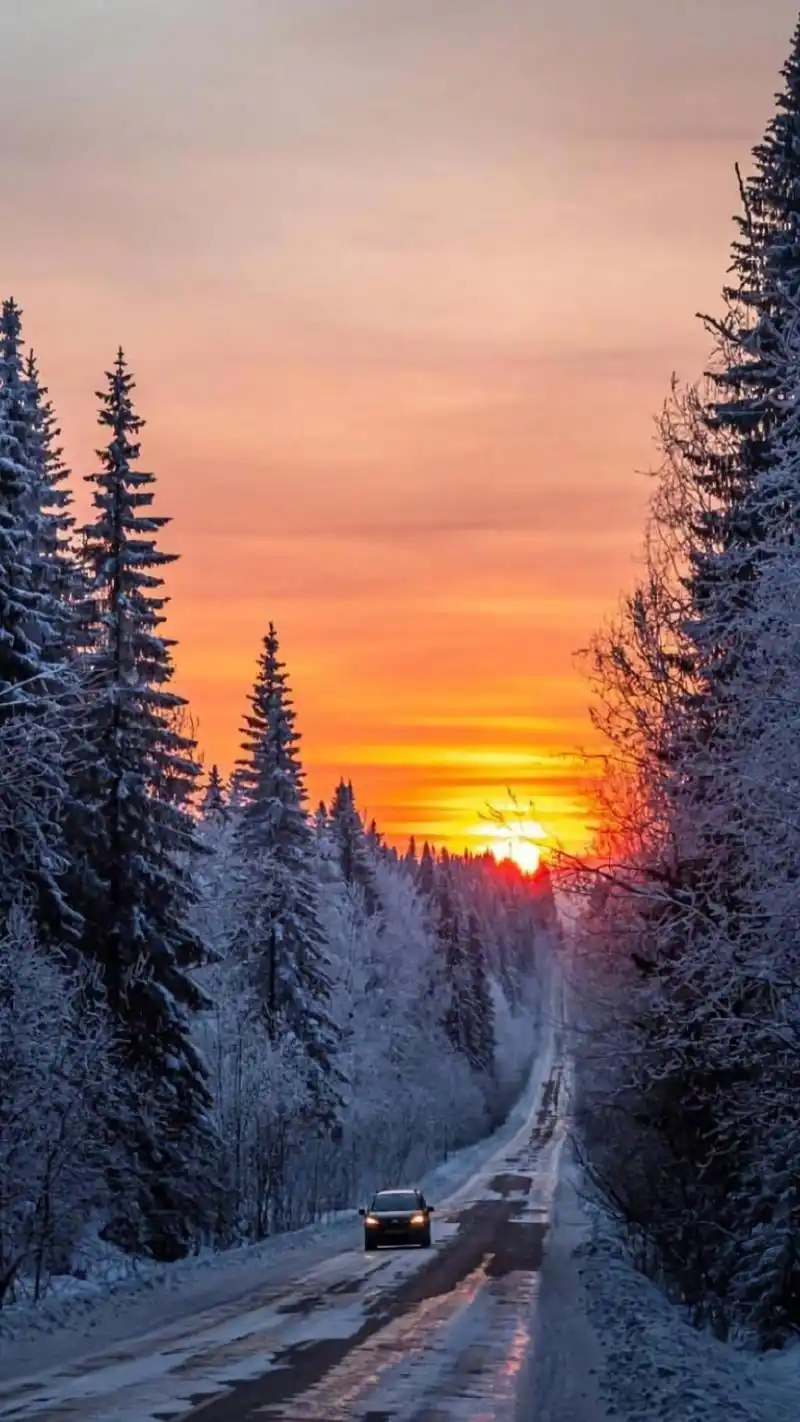 唯美清新冬季雪景风光