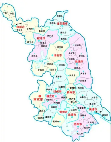 江苏旅游地图