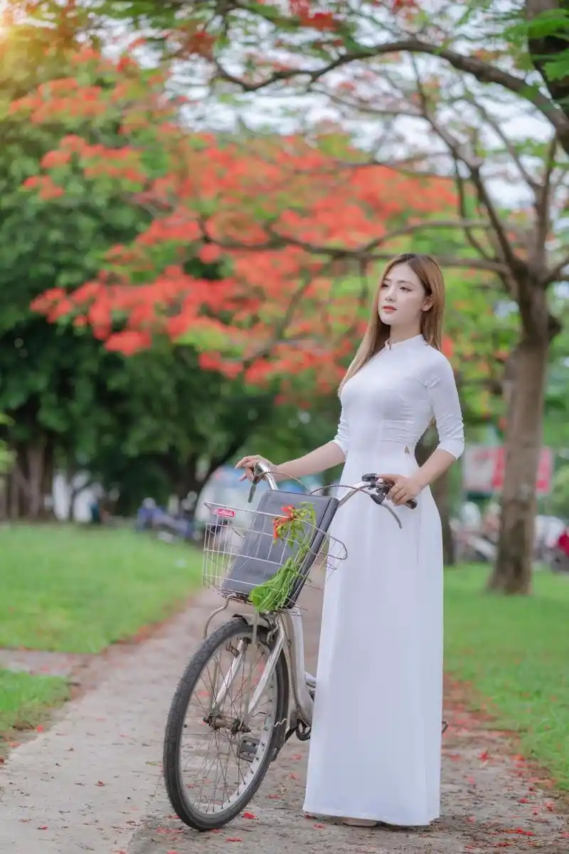 飘逸优雅的越南奥黛美女(2)