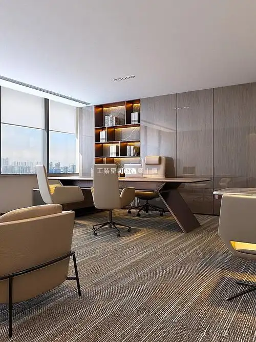 分享24套气派的现代风格董事长办公室设计