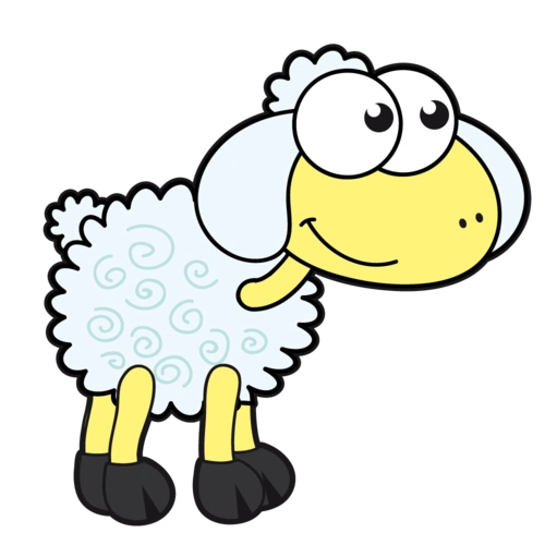 白色卡通小羊图片