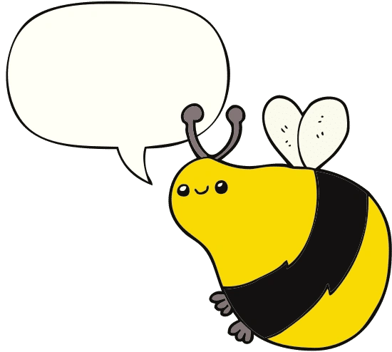 cartoonbeeandspeechbubble
