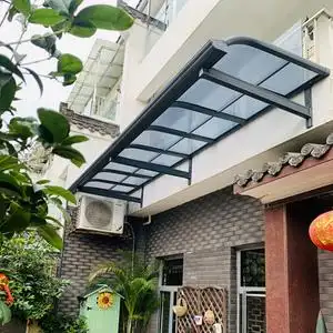 铝合金雨棚户外防雨大门雨搭阳台遮阳棚别墅庭院子防雨门上遮雨棚