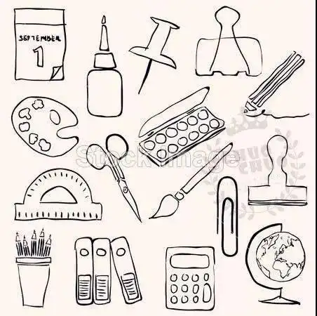 美术道具简笔画