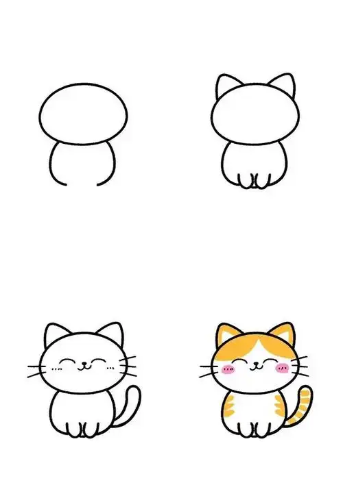 🐱小猫简笔画图片🎨
