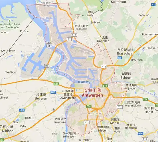 安特卫普地图安特卫普地图中文版安特卫普旅游地图