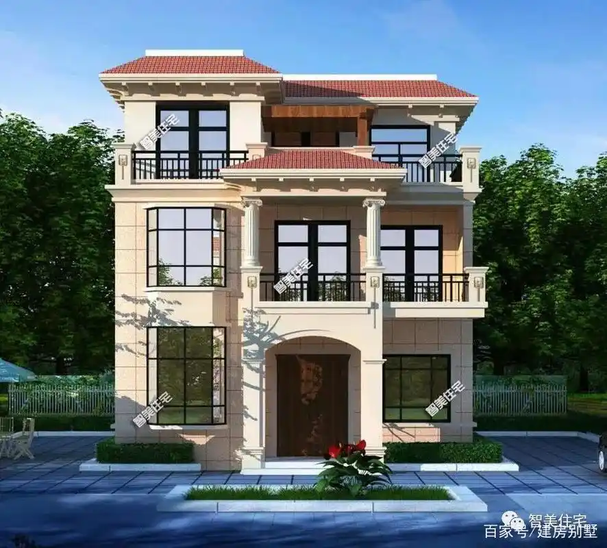 26万盖一栋两层半别墅,平顶设计也很美观,施工超简单