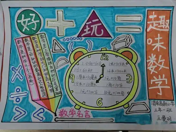 高小校园动态高新小学三年级趣味数学手抄报比赛