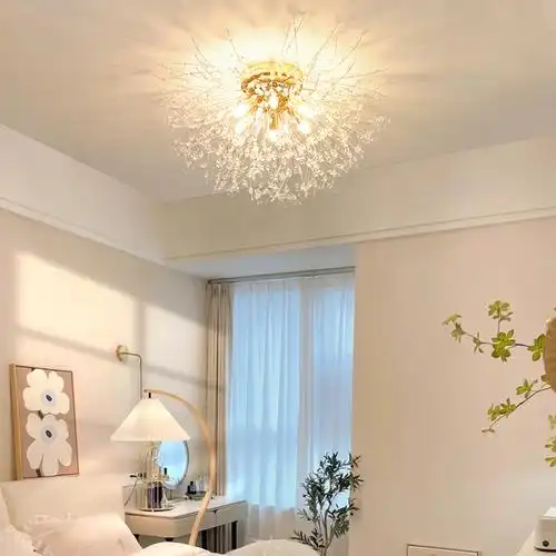 蒲公英led吸顶灯卧室灯轻奢浪漫温馨主卧灯现代简约创意水晶灯具