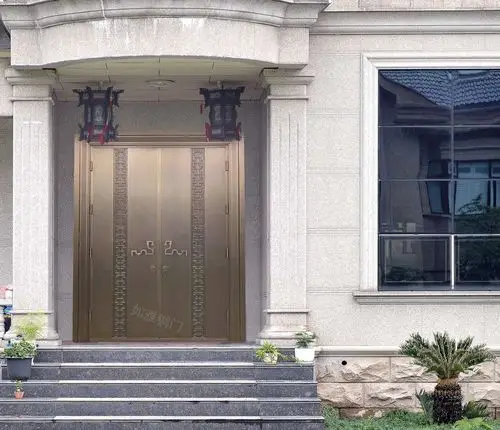 铜门 真铜门铜防盗门 别墅大门 2020年新中式 别墅高端铜门定制 - 爱