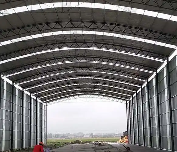信阳弧形加工棚-精益钢构节能环保抗震-信阳弧形加工棚价格-天助网