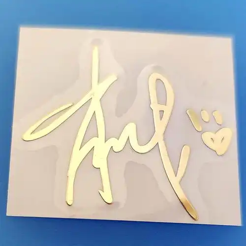 厂家直销肖战王一博tfboy易烊千玺王俊凯明星签名金属贴手机贴纸