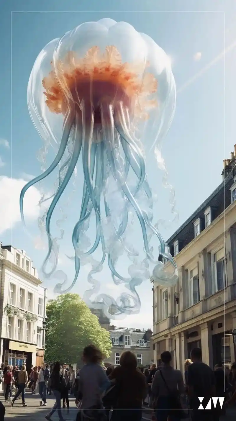 有巨型水母悬停上空949994.