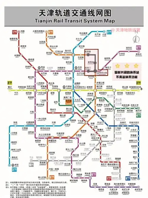 天津地铁路线图